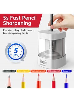 Electric Pencil Sharpener, Auto-Stop Feature and Heavy Duty Helical Blade Pencil Sharpener, USB and Battery, Operated 3 Adjustable Sharpening Modes, for 6-8mm Diameter Pencils, for Student and Office - pzsku/Z96E53E0E9D704D81EE6AZ/45/_/1723170161/1e28c0fb-4ce7-4a78-995d-d6b42cfcf6d9