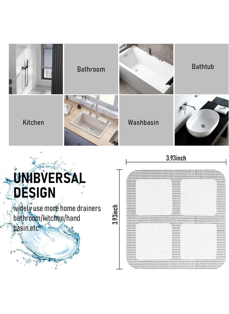 Winsky - WINSKY Disposable Shower Drain Cover Hair Catcher Shower Drain Mesh Stickers, Bathroom, Bathtub Drain Kitchen Shower Drain Floor Sink Strainer Filter (Disposable Square), 20 Pcs - Image 1