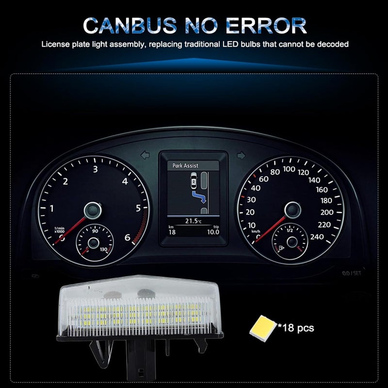 QASULER 2Pcs LED Car License Plate Lights - Image 4