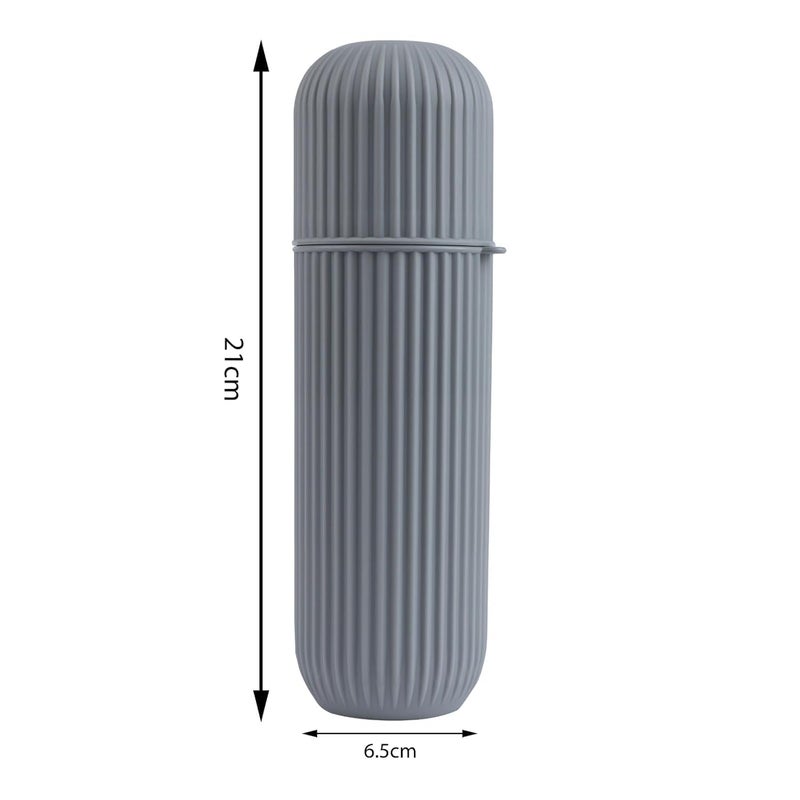Vruta Toothbrush Holders for Bathroom Plastic Wall Mounted Self Adhesive Brush Holder, Toothpaste, Shaver, Razor & Makeup Brush Holder (2 Pcs Round Toothbrush Holder) - Image 5