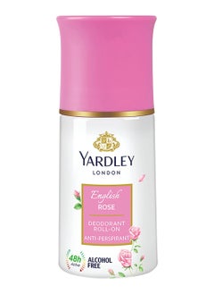 Yardley Yardley London English Rose Anti-Perspirant Deodorant Roll-On Body Deodorant Roll-On For Women 48-Hour Active Sweat Protection Alcohol-Free 50ml  - Image 1
