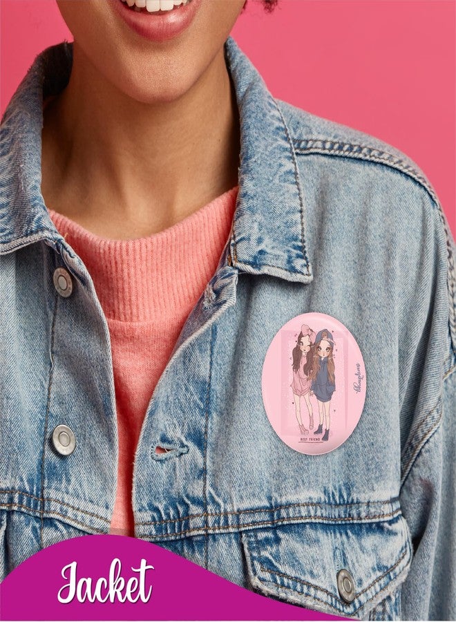 Bhai Please Girl Friend Badge | 44mm Round Shaped Pin- Badge | Pin-Back Button Badge | Gift for Birthday, Events (Pack of 1 pc) - Image 3