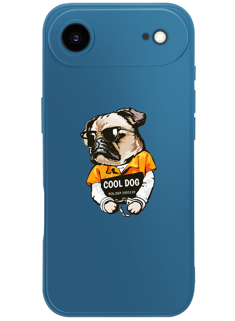 Theodor Protective Slim Fit Case Liquid Silicone Cover with Full Body Protection Anti-Scratch Shockproof Case For Apple iPhone 17 Air (Blue) cool dog - Image 1