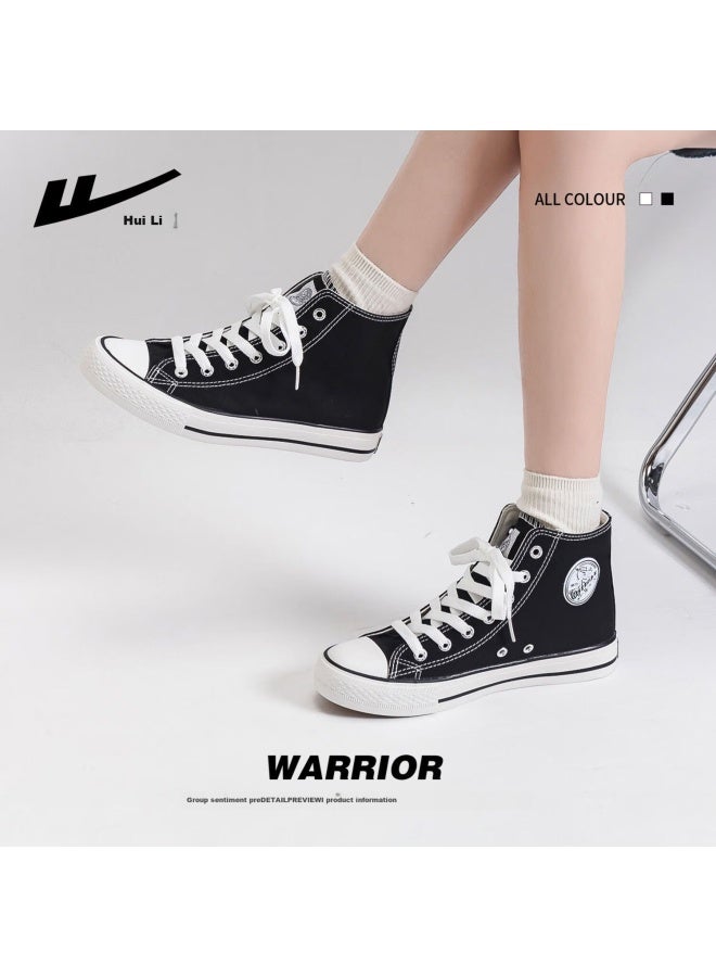 Pull Back Warrior Official Men's And Women's Black High-top Canvas Shoes Spring Summer Casual Skate Shoes Sports Shoes - Image 2