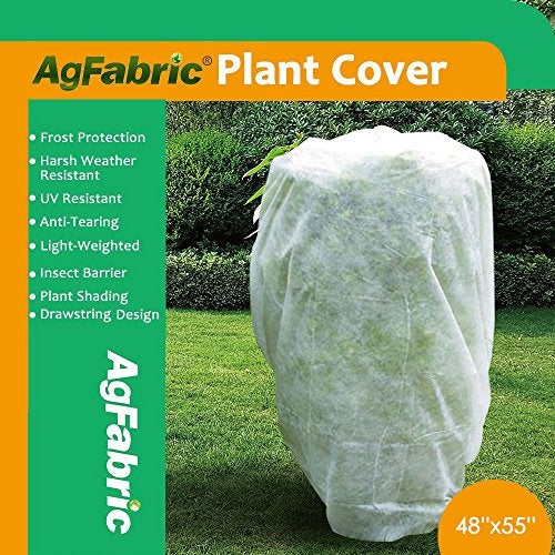 Agfabric Agfabric Plant Cover Warm Worth Frost Blanket - 0.95 oz 48" Hx 55" W Shrub Jacket, Rectangle Plant Cover for Season  - Image 1