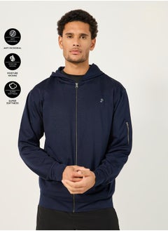 Styli Hooded Training Jacket with Sleeve Zipper Detail  - Image 1