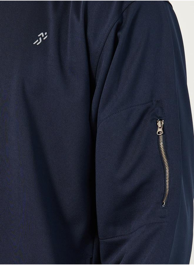 Styli Hooded Training Jacket with Sleeve Zipper Detail  - Image 4
