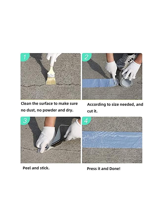 PROMASS promass 1 Roll Aluminum Foil Butyl Rubber Tape Wall Crack Roof Repair High Temperature Resistance Pipe Walls Leak Sticker Super Nano Tapes  - Image 5