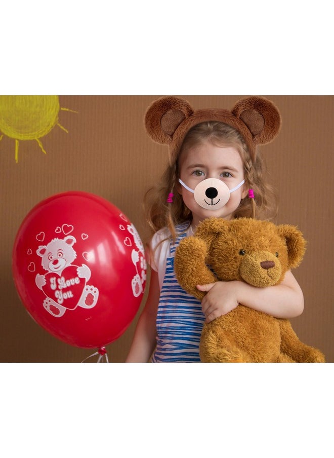 Harrycle - Harrycle 8 Pcs Animal Bear Costume Set Brown Bear Ears Headband Tail Nose Cute Bear Accessories for Boys Girls Adult for Halloween Cosplay Makeup Carnival Party - Image 1
