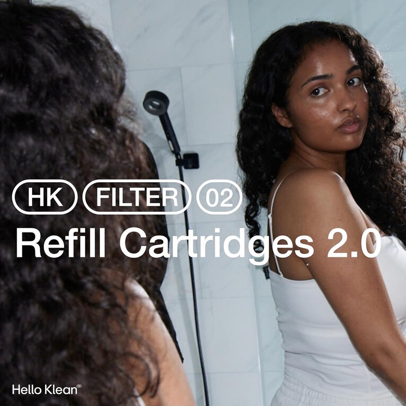 HELLO KLEAN Refill Cartridges – Filter for Removing Unwanted Metals, Chlorine and Impurities in Shower Water – Includes 1 x Headboard Cartridge & 1 x Handle Cartridge - Image 3
