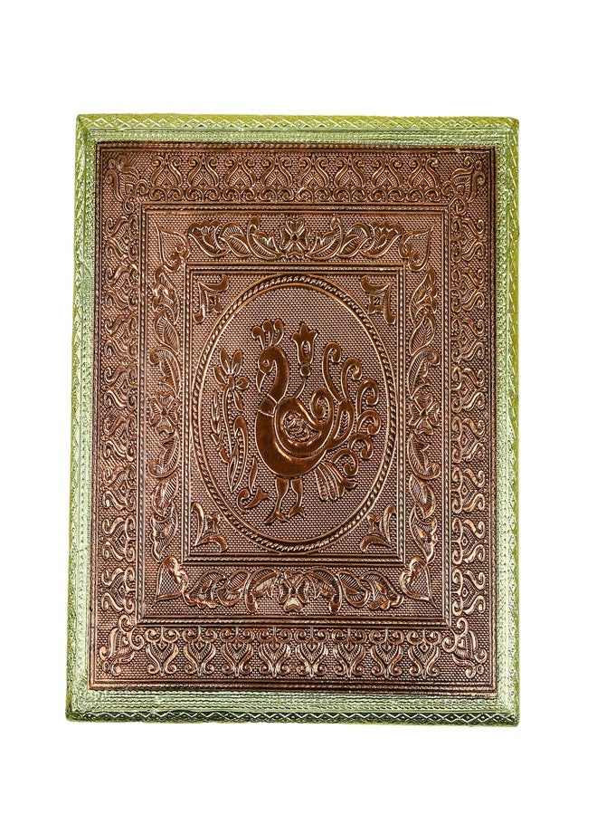 Aditri Creation Wooden Meenakari Puja Pooja Bajot/Table/Chowki aasan Indian Traditional Cultural Religious Chaurang Vintage Gold Design Small for mandir Temple Diwali Festival Decoration(Size :-10"X 10"X 2") - Image 4