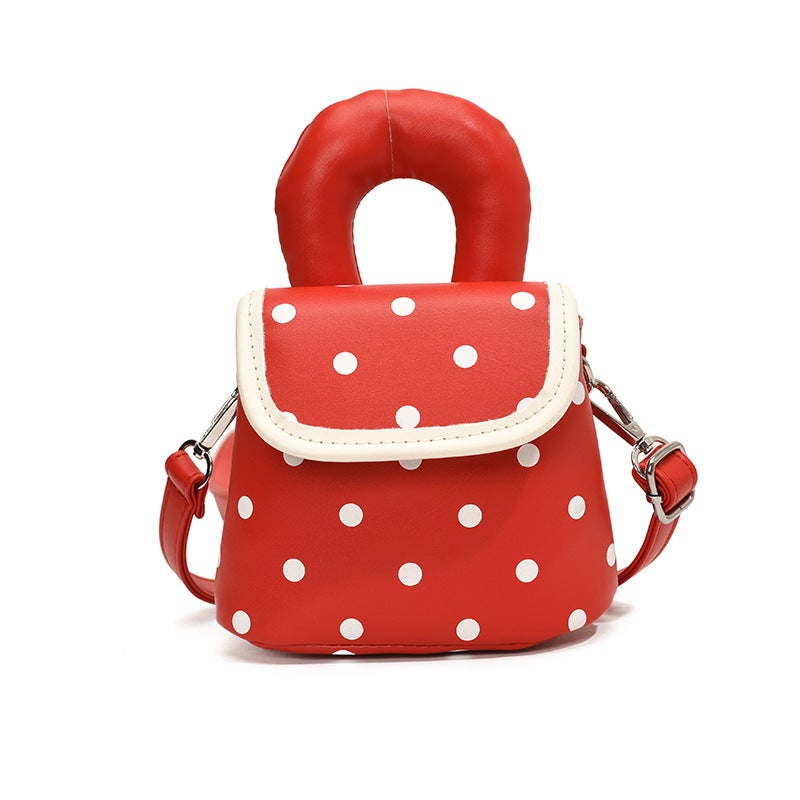 Ladies Handbags Polo Dot Mini Small Bag Commuter Printed Shoulder Crossbody Bucket Bag - Image 1