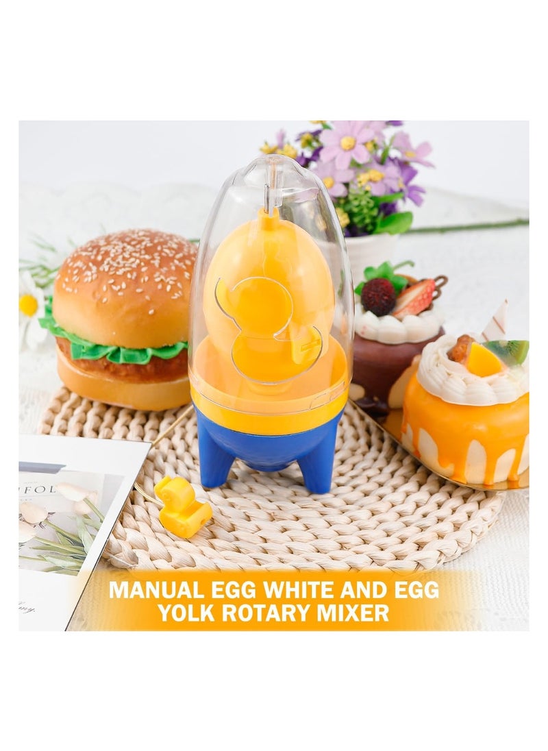 Golden Egg Maker Egg Yolk Mixer with Pulling Rope, Egg Homogenizer Manual Puller for Kitchen Mixing Egg Whites and Yolks, 6x3Inch