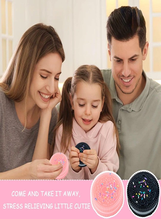 Pmeixcy قطعتان من ألعاب تخفيف التوتر على شكل بسكويت، ألعاب ضغط على شكل كعك، لعبة تابا إسفنجية، لعبة ضغط البسكويت لتخفيف القلق، لعبة تخفيف التوتر على شكل كرة تابا للأطفال والكبار - Image 5