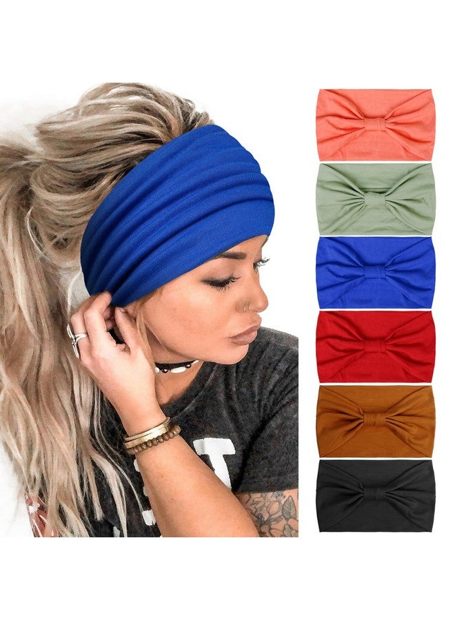 Tobeffect Obeffect Headbands For Women African Boho Wide Hairband Headband Knotted Head Wraps Head Scarf Hairbands Turbans Hair Accessories - Image 2