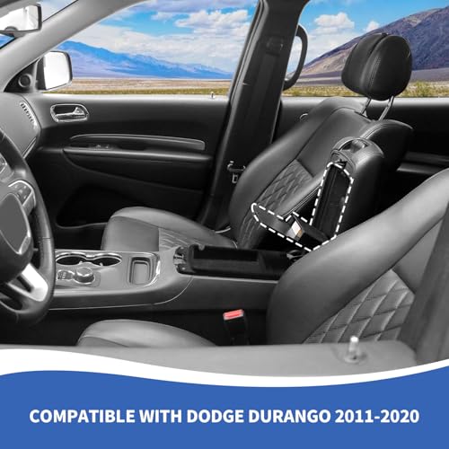 RAZPOY Center Console Hidden Organizer Box Compatible with 2011-2020 Dodge Durango & Jeep Grand Cherokee, One-Touch Hidden Armrest Secret Storage Box - Image 3