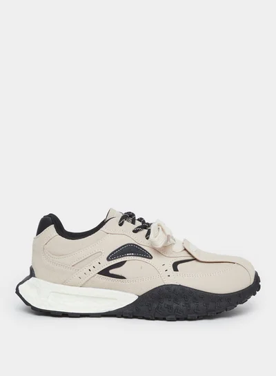Styli Styli Women Contrast Panel Lace Up Sneakers