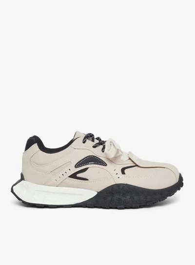 Styli Active Women Contrast Panel Lace Up Sneakers