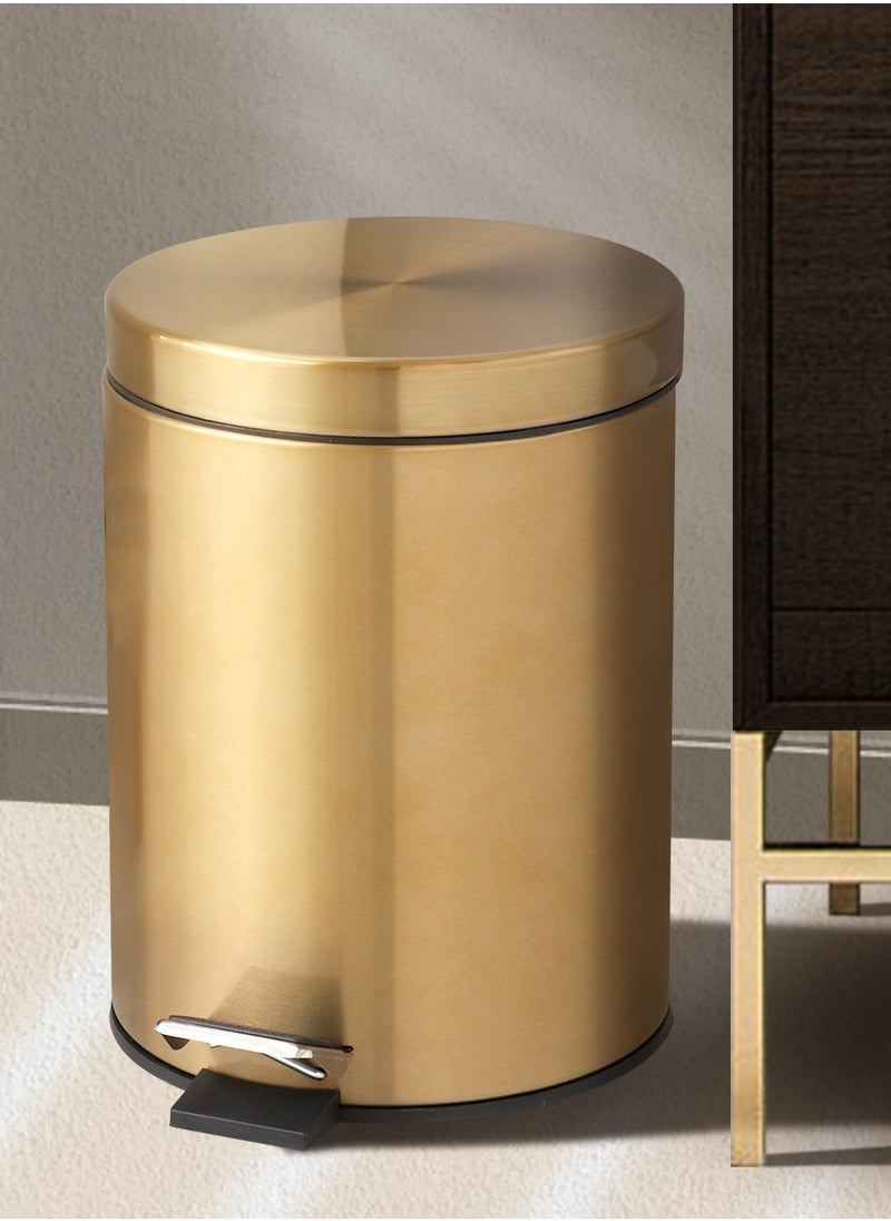 CityRiya-Long Trash Can Stainless Steel Kitchen Step Trash Can 8L Kitchen Waste Bin Garbage Can Step Pedal Bathroom Trash Can with Foot Pedal Slim Wastebasket Trash Bin for Toilet, Office, Bedroom, Bathroom  - Image 3