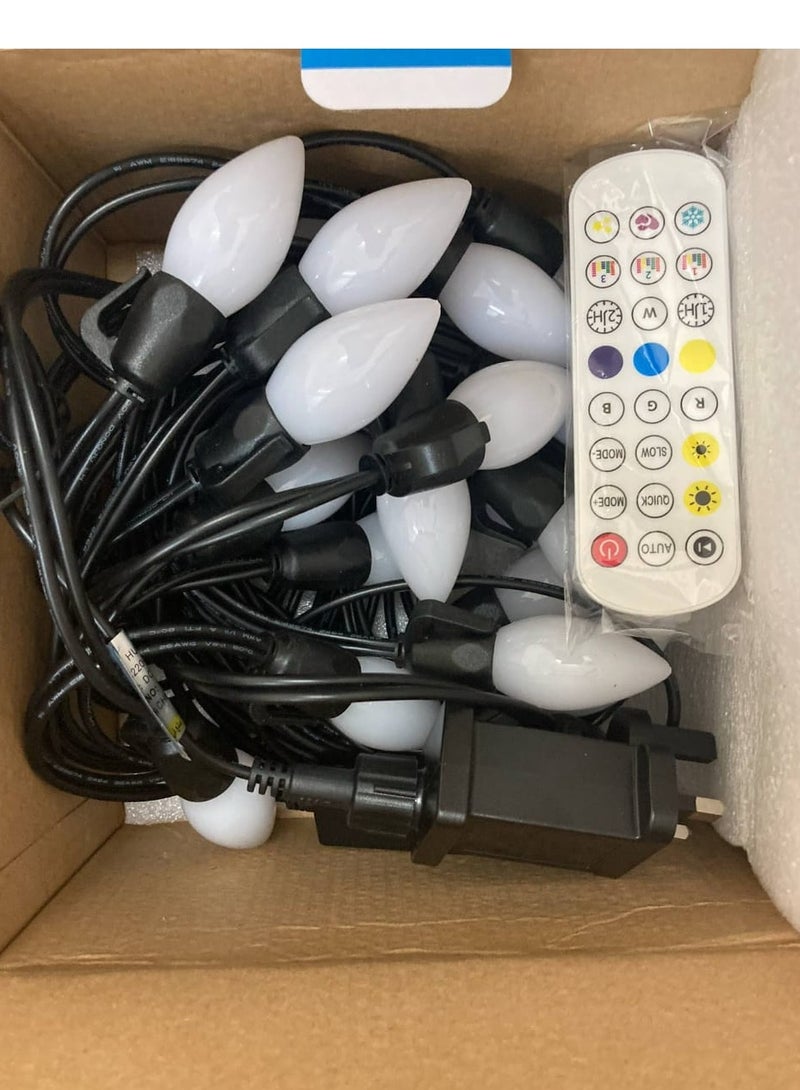 Smart Decorative String Lights – 15 Meters | 20 RGB Bulbs | Remote & App Control - Image 2