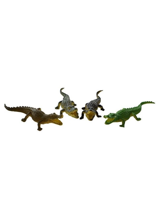 Generic - Crocodile Toys 16 Pcs 6 Inch Alligator Action Figure, Crocodile Hunter Action Figure, Crocodile Animal Toy For Party Favors, Gifts, Prizes, Rewards, Giveaways Assorted Colors - Image 1