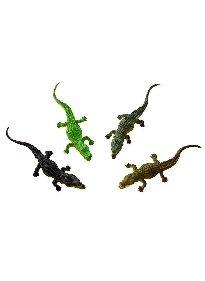 Generic - Crocodile Toys 16 Pcs 6 Inch Alligator Action Figure, Crocodile Hunter Action Figure, Crocodile Animal Toy For Party Favors, Gifts, Prizes, Rewards, Giveaways Assorted Colors - Image 1