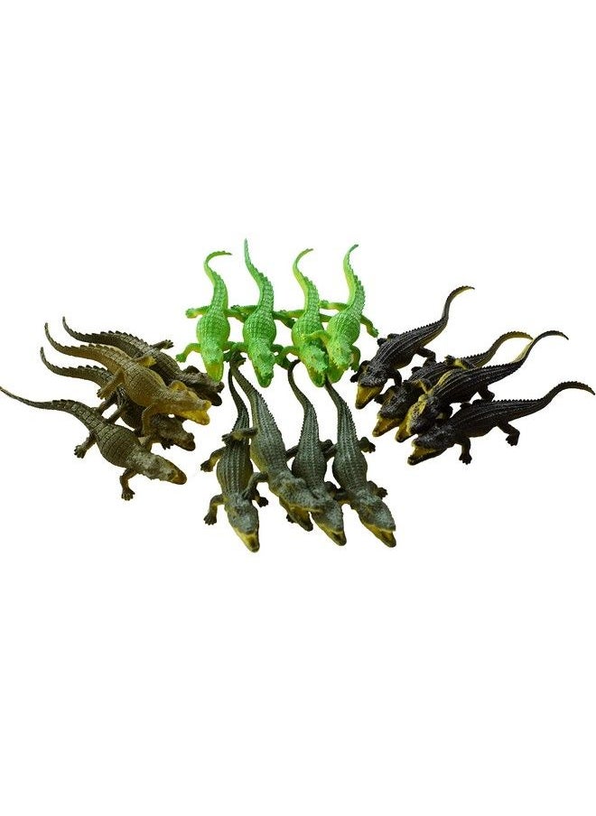 Generic - Crocodile Toys 16 Pcs 6 Inch Alligator Action Figure, Crocodile Hunter Action Figure, Crocodile Animal Toy For Party Favors, Gifts, Prizes, Rewards, Giveaways Assorted Colors - Image 1