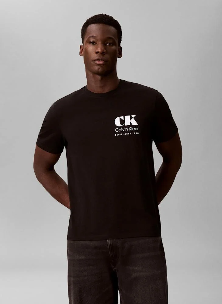 Calvin Klein Jeans Logo Graphic Crew Neck T-Shirt