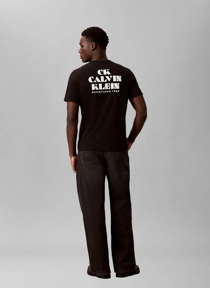 Calvin Klein Jeans Logo Graphic Crew Neck T-Shirt