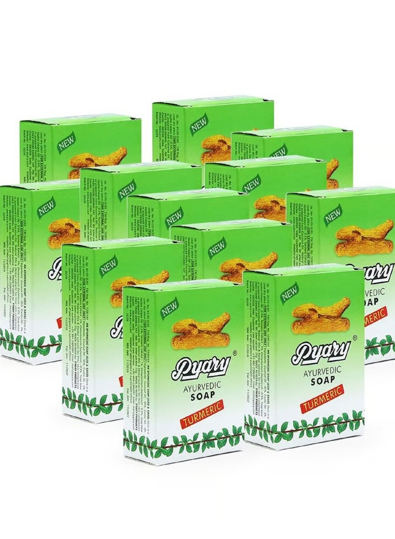 Pyary 12-Piece Pyary Ayurvedic Turmeric Soap 75g - Image 1