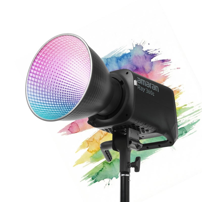 Amaran Ray 360c 360W RGBWW FullColor LED Video Light OmniColor Engine for TruetoLife HSICCT 17130 lux1m IP54 AppDMX Control Bowens Mount Monolight for Studio Outdoor Photography - Image 2