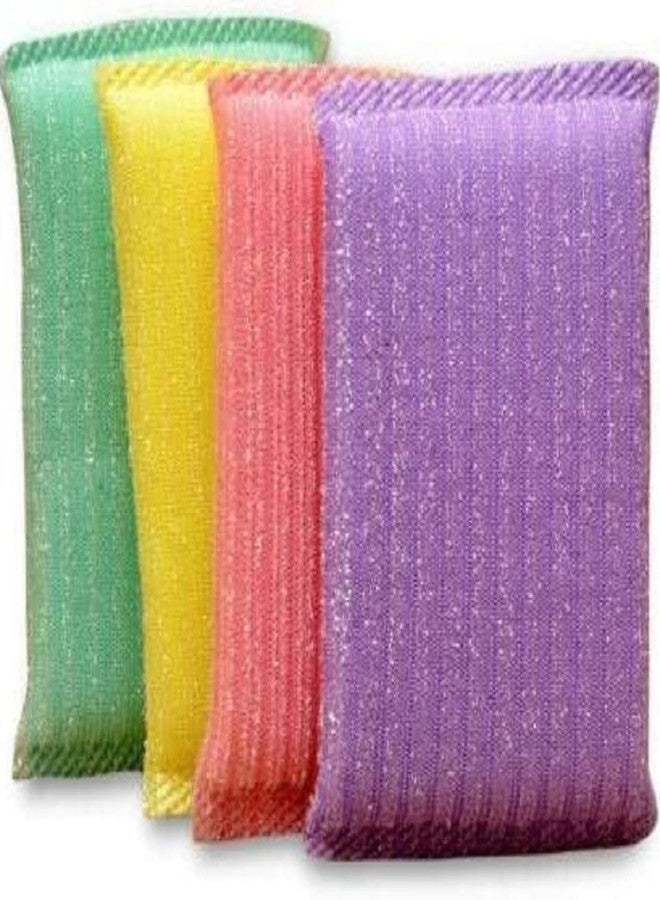 STAGER Scratch Proof Kitchen Utensil Scrubber Pad, Standard, Reusable, Multipurpose Scrub, Soft Scrub (Pack of 4). - Image 1