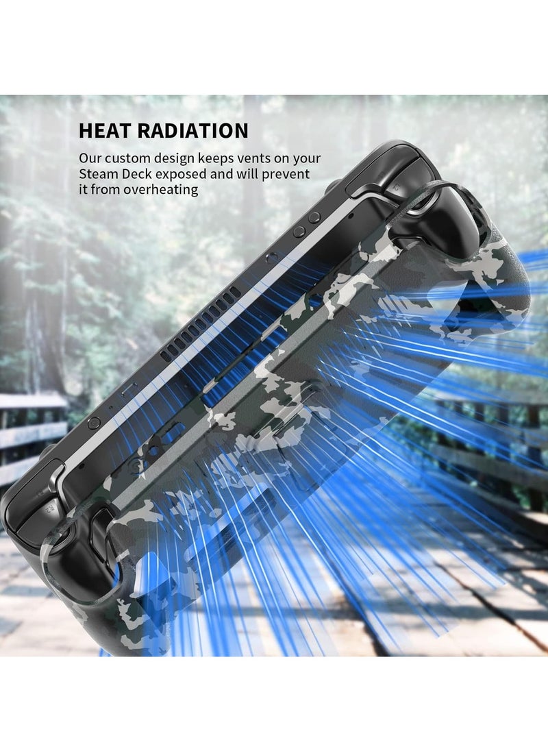 General - Steam Deck Case, Upgraded Full Case with Removable Front Cover and Kickstand for Valve Steam Deck, Shock-Absorbing and Scratch Resistant TPU Rugged armor designed for Steam Deck cases - Image 1