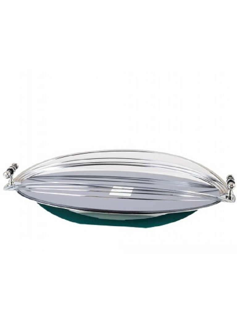 Hic Metal Serving Tray Mirrored Floor Silver Color - Image 2
