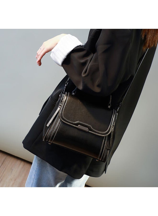 Viney Leather Handbag, Women's Crossbody And Handheld Bag, Light Luxury Brand Shoulder Bag, Birthday And Mother's Day Gift For Mom, Practical Present - Image 1