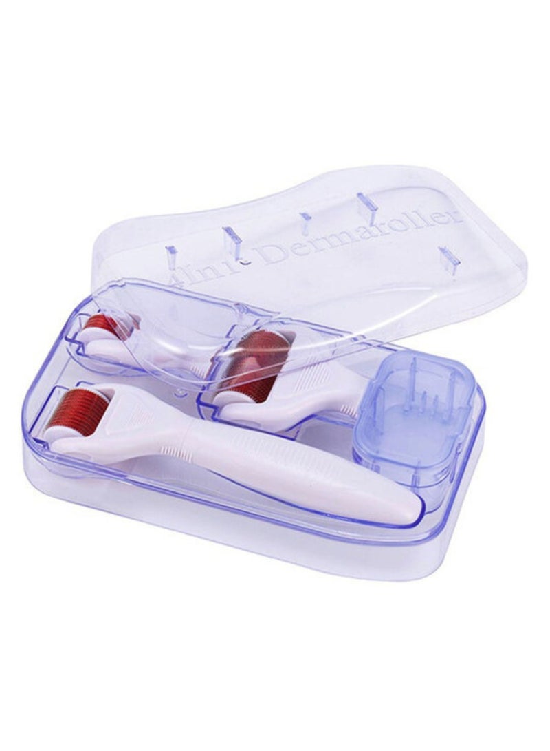 Derma Roller for Face and Body, 4 in 1 Titanium Microneedle Roller Kit, Replacement Heads for Hair Regrowth Face & Body Skin Care Acne Free Pores Anti-aging Skin Regeneration Wrinkles Removal Solution - Image 2