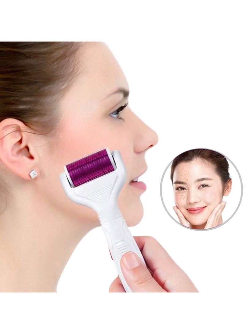 Derma Roller for Face and Body, 4 in 1 Titanium Microneedle Roller Kit, Replacement Heads for Hair Regrowth Face & Body Skin Care Acne Free Pores Anti-aging Skin Regeneration Wrinkles Removal Solution - Image 4