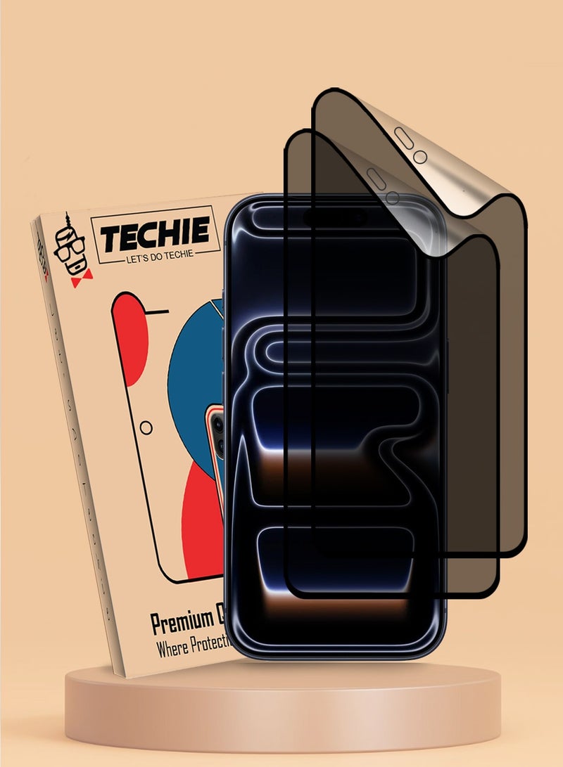 Techie 2 Pack Apple iPhone 17 Pro Max / 16 Pro Max Matte Ceramic Privacy Screen Protector Film - Image 1