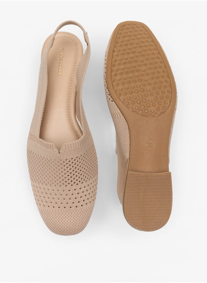 Flora Bella - Women's Textured Sling Back Slip-On Pointed Toe Ballerinas - Image 1