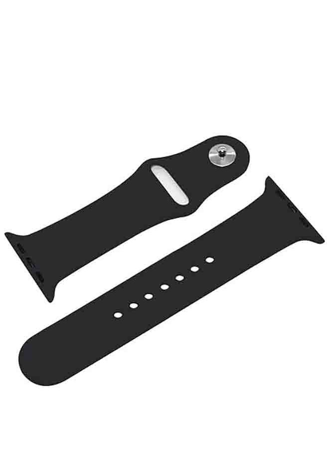 PROVENGE - Replacement Wrist Strap Designed for Apple Watch Soft Silicone Sport Band 38mm, 40mm, 41mm Compatible with iWatch Apple Watch Series 8/7/SE/6/5/4/3/2/1 Black - Image 1