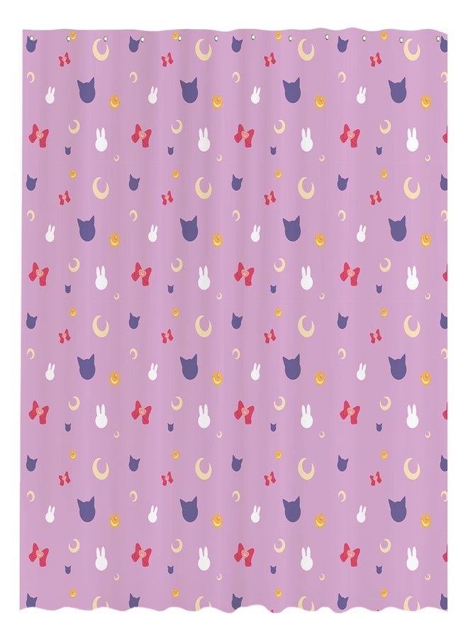Funnytree Moon Scouts Shower Curtain, Crystal Girls Bathroom Decor, Waterproof Fabric Durable Easy Care Washable, 72"X72"(Hooks Not Included) SC00029-002 - Image 1
