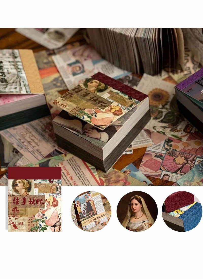 SYOSI - 400Pcs Junk Journal Vintage DIY Material Paper Journaling Supplies Scrapbooking Paper Retro Decorative Antique Art Craft Diary Journal Embellishment Supplies - Image 1