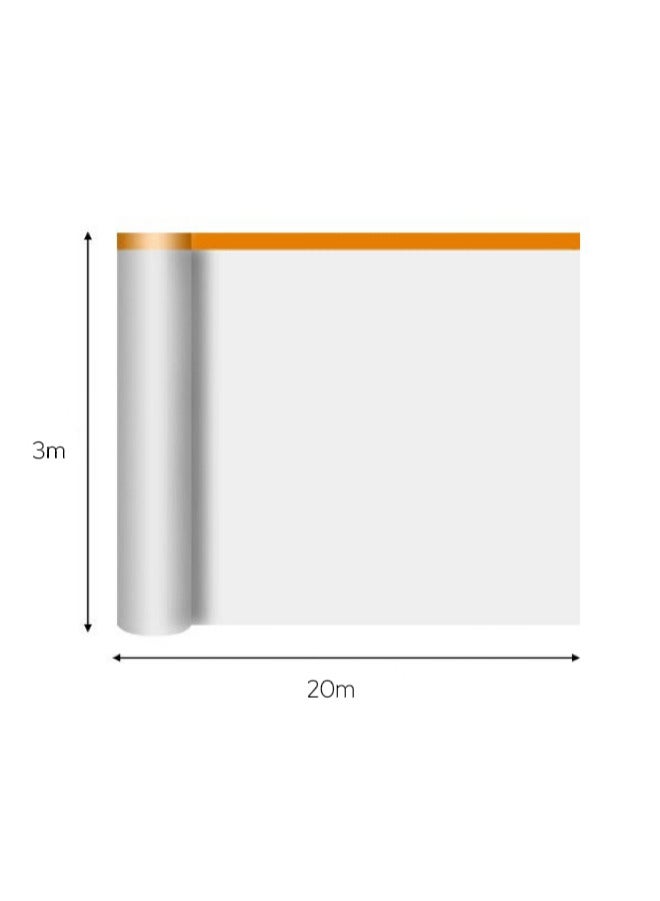ألعاب تي إن 20x3m ورقة غبار بلاستيكية مقاومة للدموع الثقيلة الحواف اللاصقة ذاتياً مقاومة للماء وقابلة لإعادة الاستخدام أثاث / أرضية / حامي جدار من الدرجة الصناعية ضروري للبناء والنقل والتخزين - Image 5