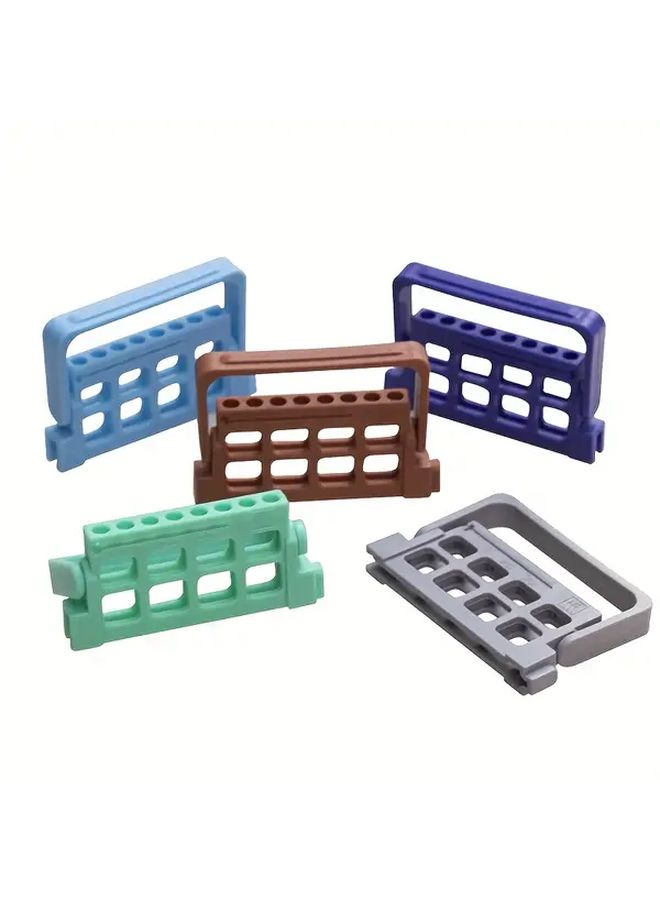 8 Hole Root Canal File Holder Brown Durable Plastic Dental Organizer With Numbered Holes For Endodontic Files Compatible Labeled Accessory Case For Hygienist Dentist Workspace Organization - Image 1