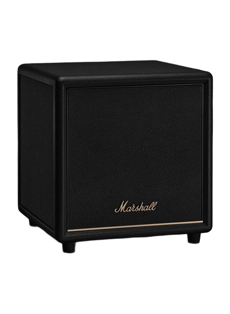 مارشال Heston Sub 200 - مضخم صوت تلفزيوني / اتصال لاسلكي / باسات عميقة / اتصال عبر التطبيق / مكبر صوت منزلي فاخر / Bluetooth 5.3V ومدخلات متعددة - أسود - Image 1