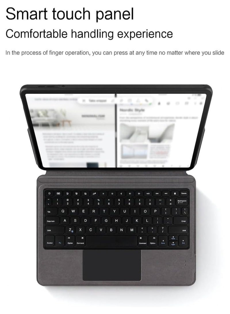 General Keyboard Case Compatible with Huawei MatePad 11.5 S (2024), Detachable Wireless Touchpad Trackpad Keyboard, Leather Cover with Multi Angles Stand  - Image 3
