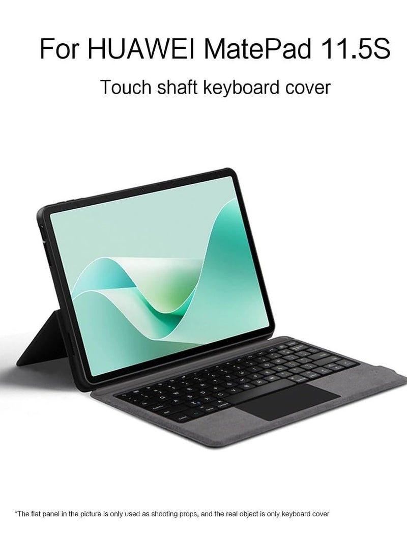 General Keyboard Case Compatible with Huawei MatePad 11.5 S (2024), Detachable Wireless Touchpad Trackpad Keyboard, Leather Cover with Multi Angles Stand  - Image 2