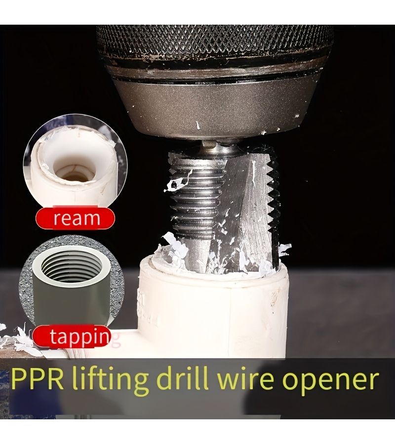 6 Points 25 Tubes Three Flute Threading Drill Bit for PPR Pipe 1 2 3 4 Inch Drilling Reaming Tapping - Image 5