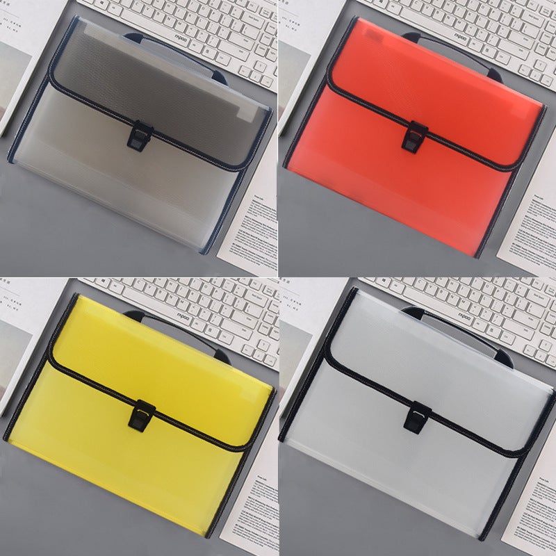 Portable A4 Organ Bag – 13-Cell Plastic Folder for Student Examination Papers - Image 3