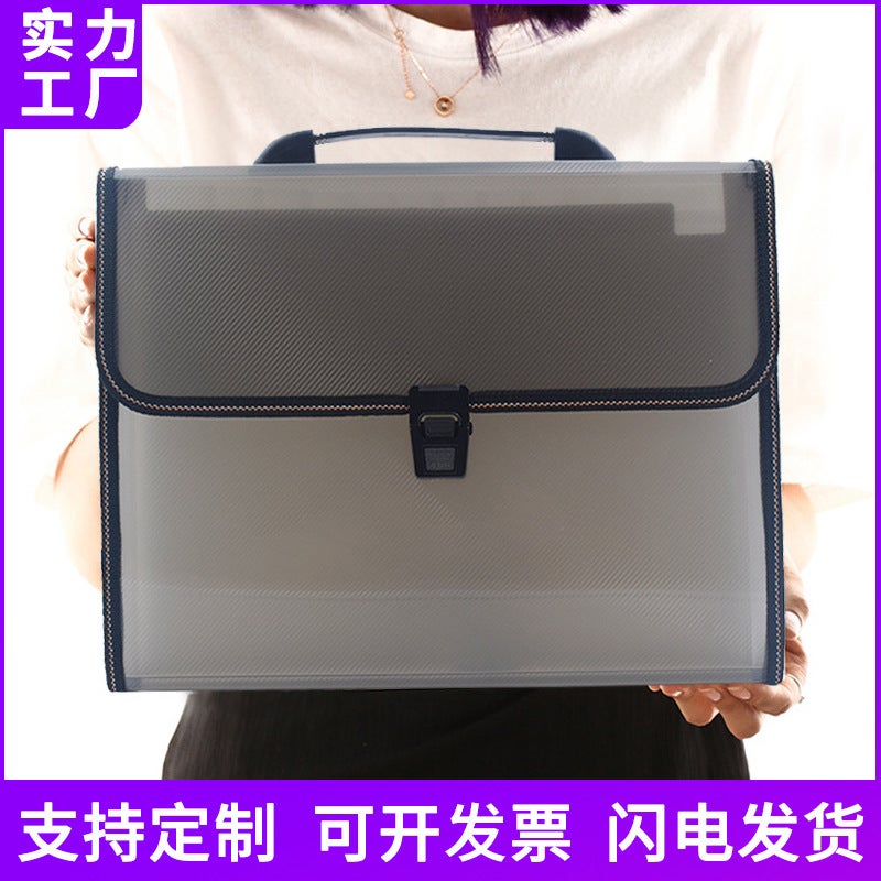 Portable A4 Organ Bag – 13-Cell Plastic Folder for Student Examination Papers - Image 2